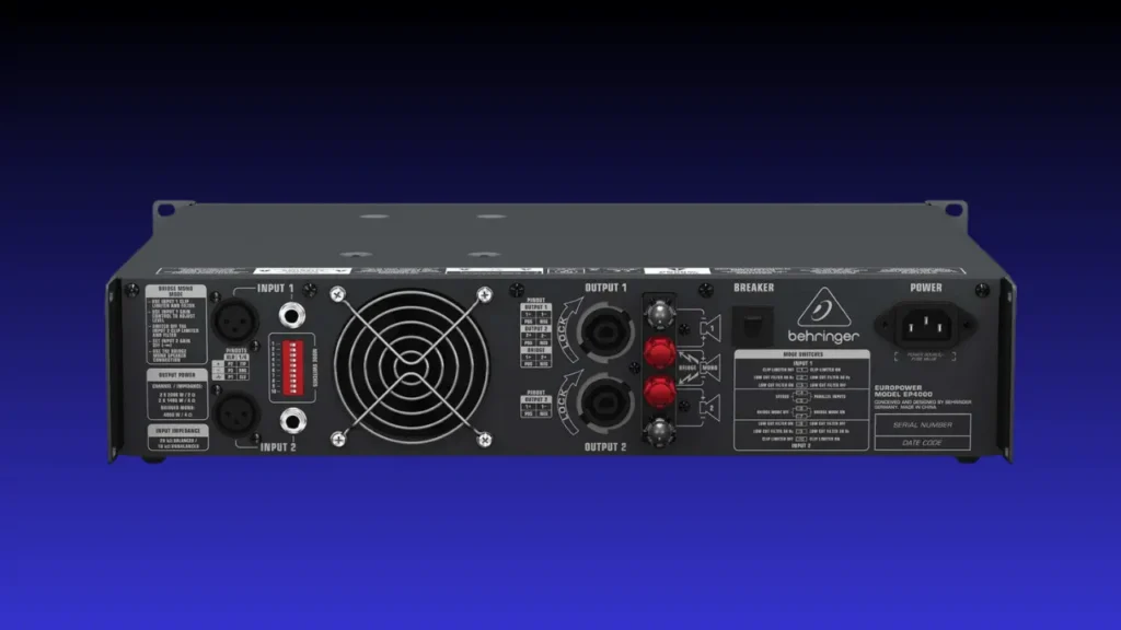 Power Amplifier: Top Picks 2 A Closer OF back panel of a power amplifier